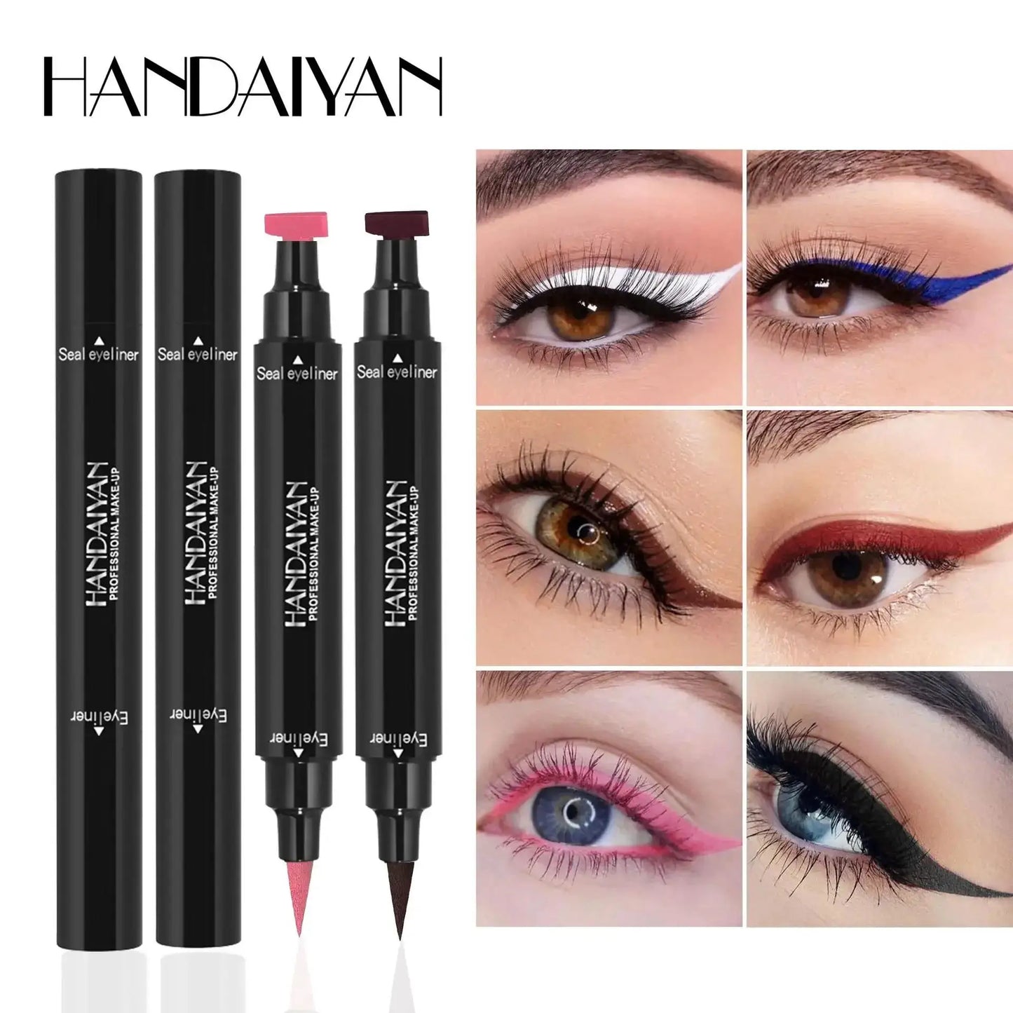 Handaiyan 2-in-1 Triangle Liquid Eyeliner Stamp – Waterproof