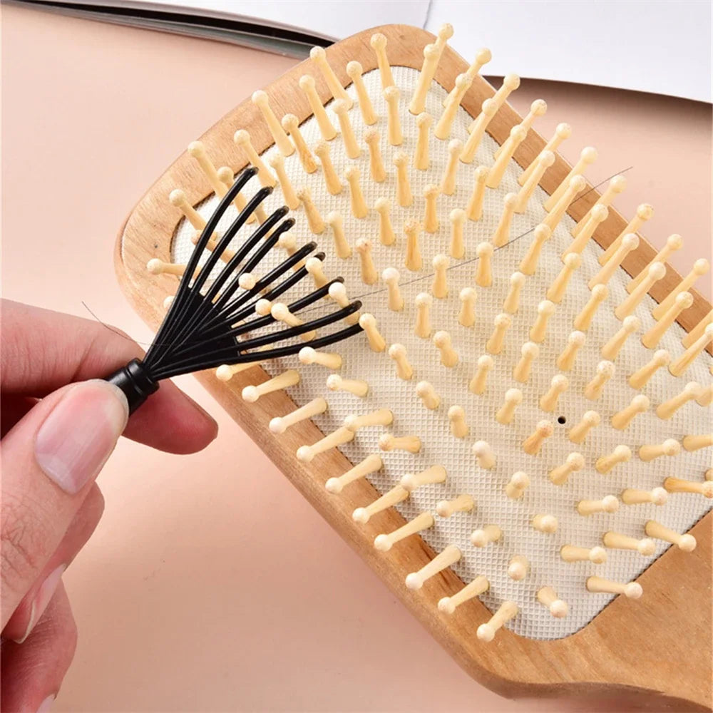 Portable Hair Brush Cleaner Tool | Black Bristle Comb Cleaner