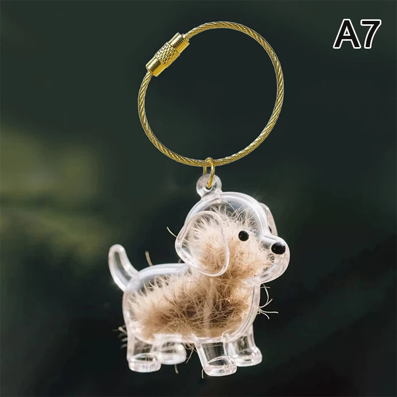 Clear Dog Fur Keepsake Keychain – DIY Pet Memorial Gift