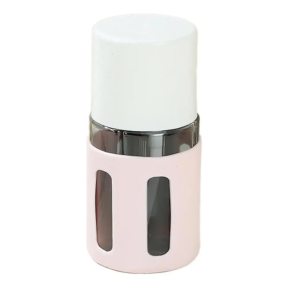 4-in-1 Travel Dispenser Bottle Set – 60ml Refillable Toiletry Bottles Peaceful Pleasures Health and Wellness pink -round