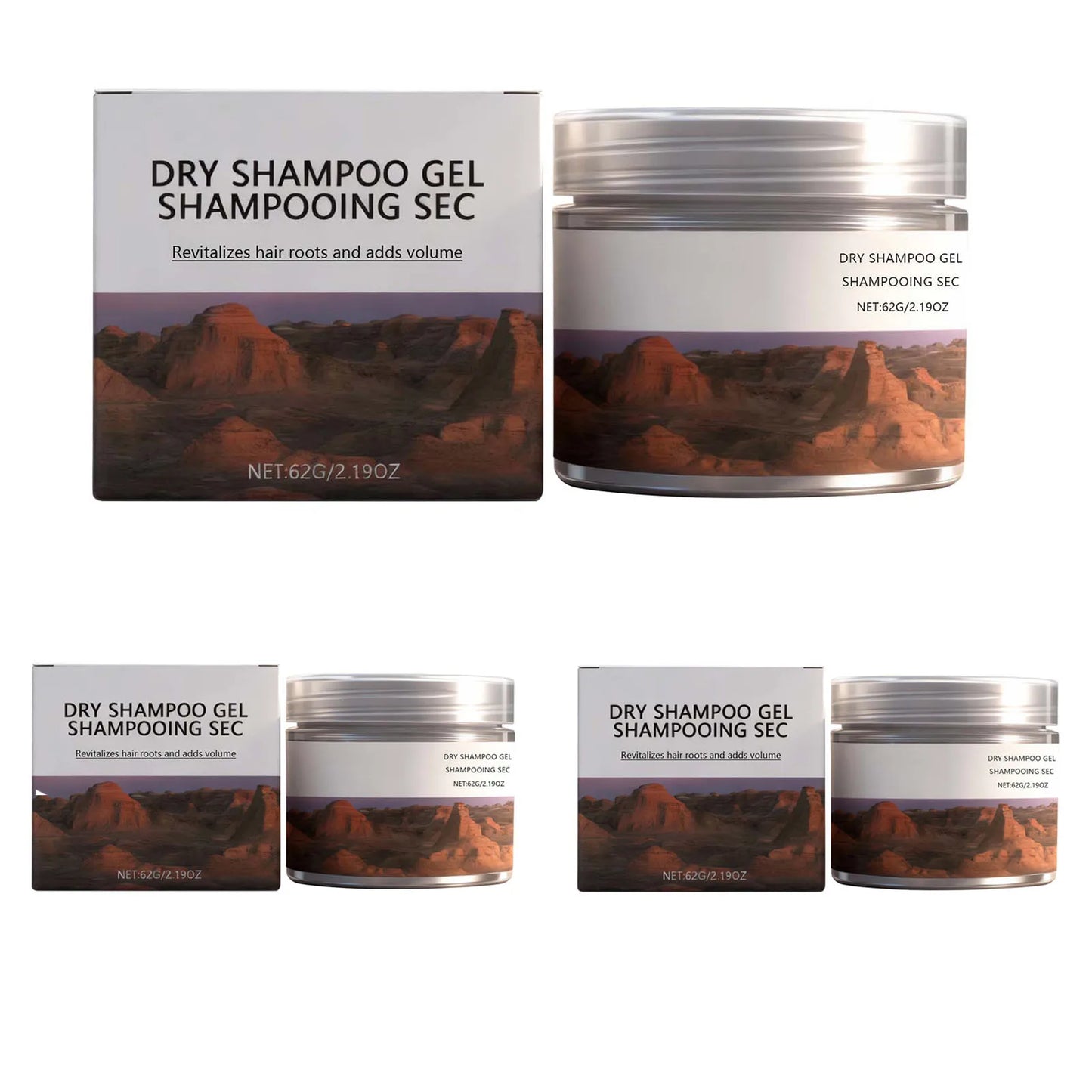 Dry Shampoo Gel – No-Rinse Oil Control & Volume 62g