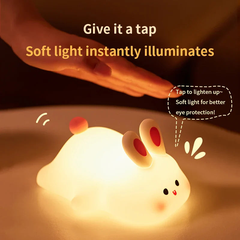 Animal Silicone Night Light – Rechargeable LED Kids Bedside Lamp