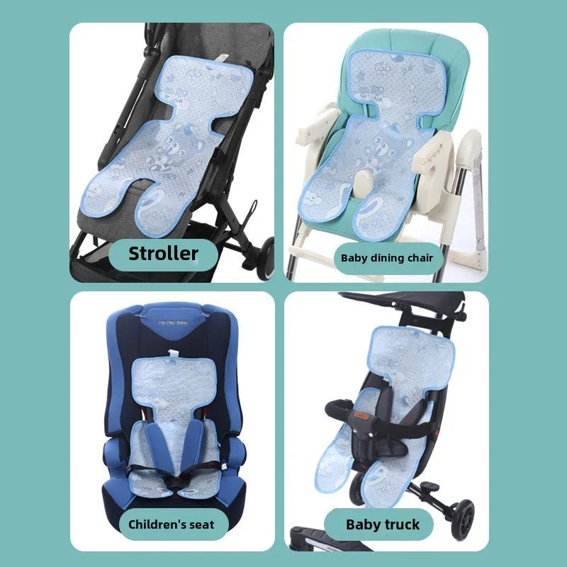 1PC Baby stroller cooling mat ice silk reclining mat cushion baby dining chair cooling mat summer safety seat sleeping mat Peaceful Pleasures Health and Wellness