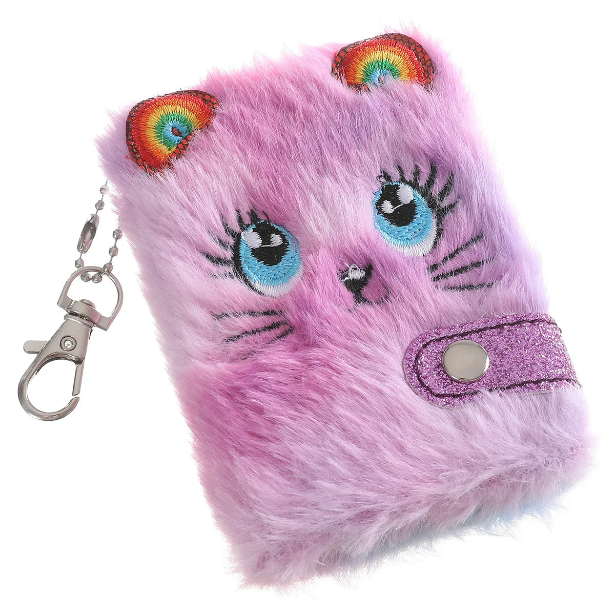 Kawaii Cat Plush Notebook & Keychain | Girls Journal Planner