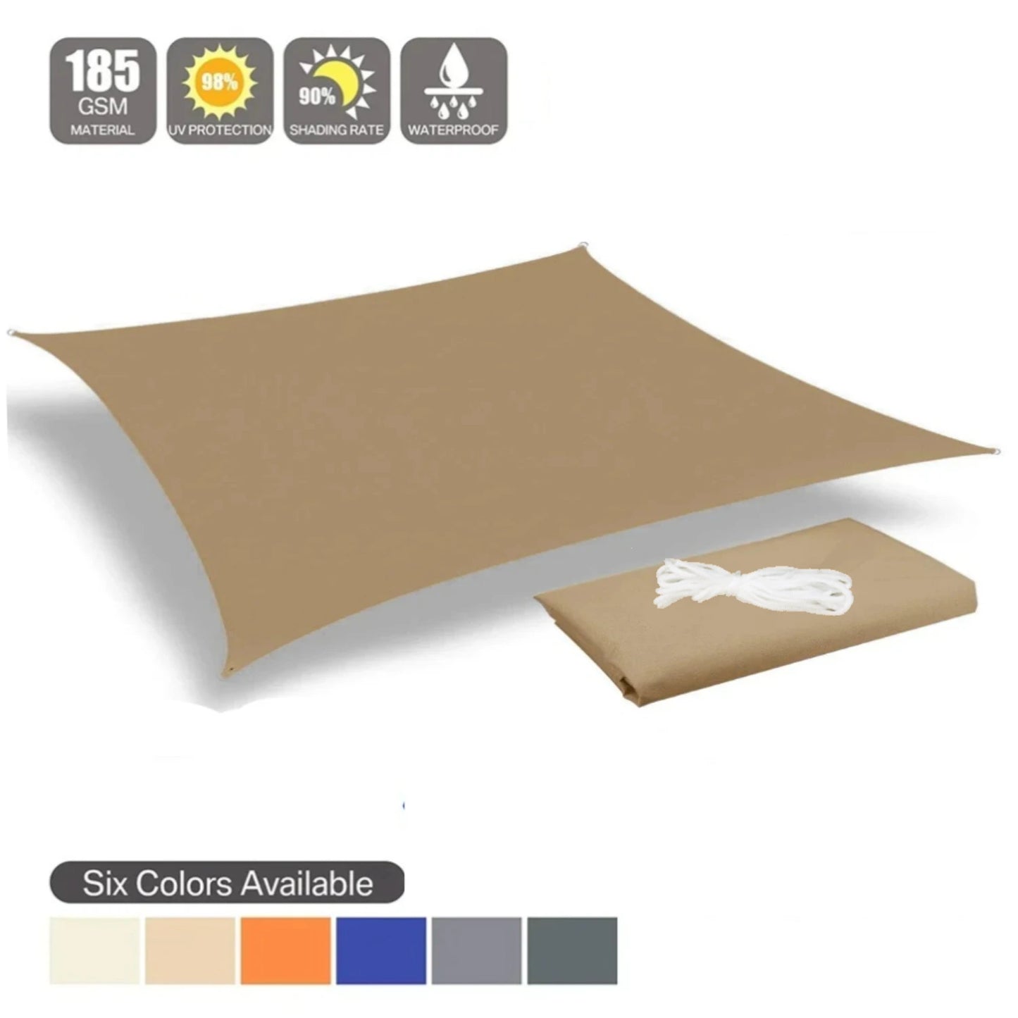 95% UV Block Sun Shade Sail – Waterproof Patio & Garden Canopy