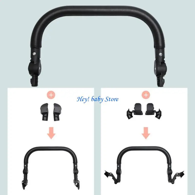 Universal Stroller Bumper Bar | PU Armrest & Legrest for Prams
