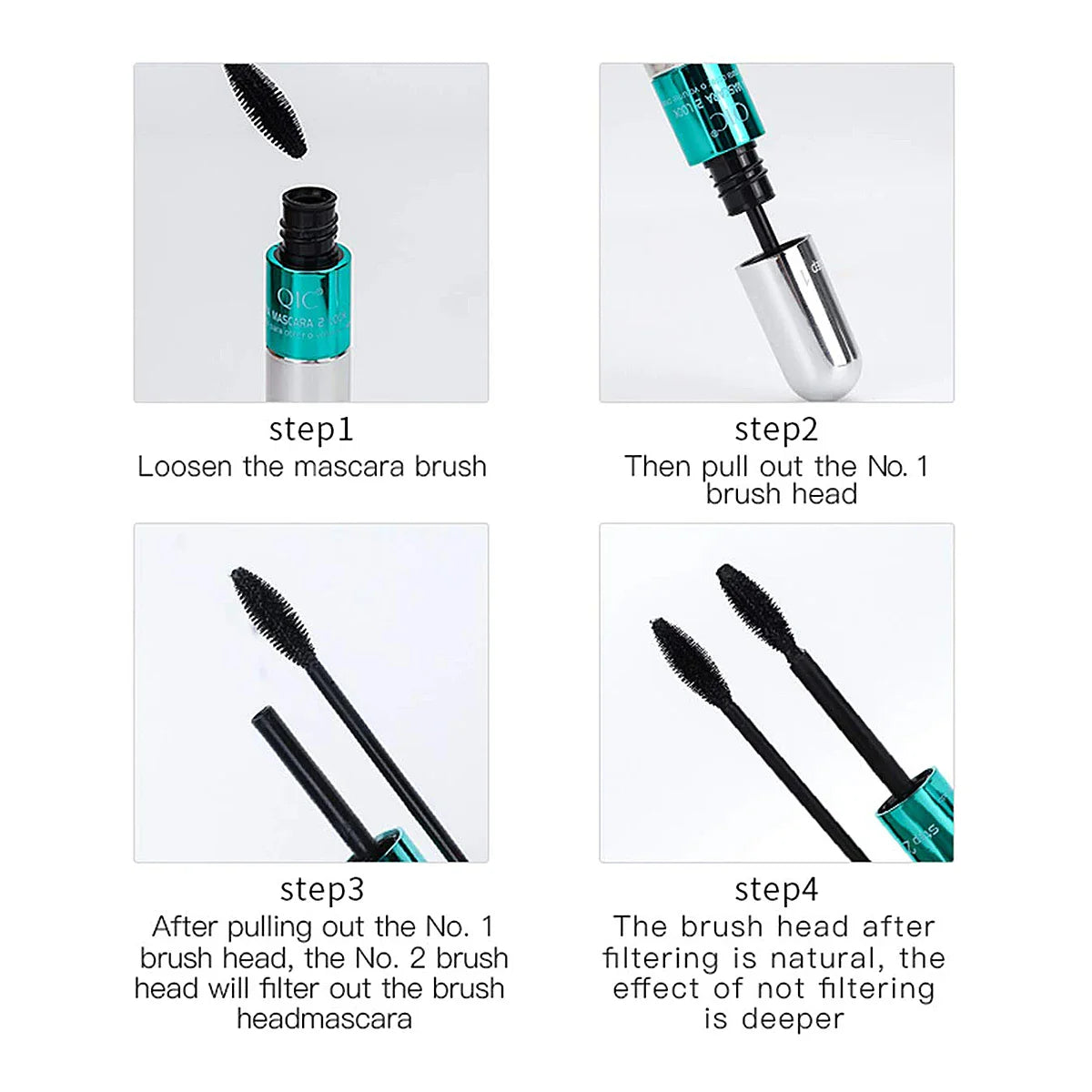 QIC Silk Fiber Mascara – Waterproof, Volumizing & Lengthening
