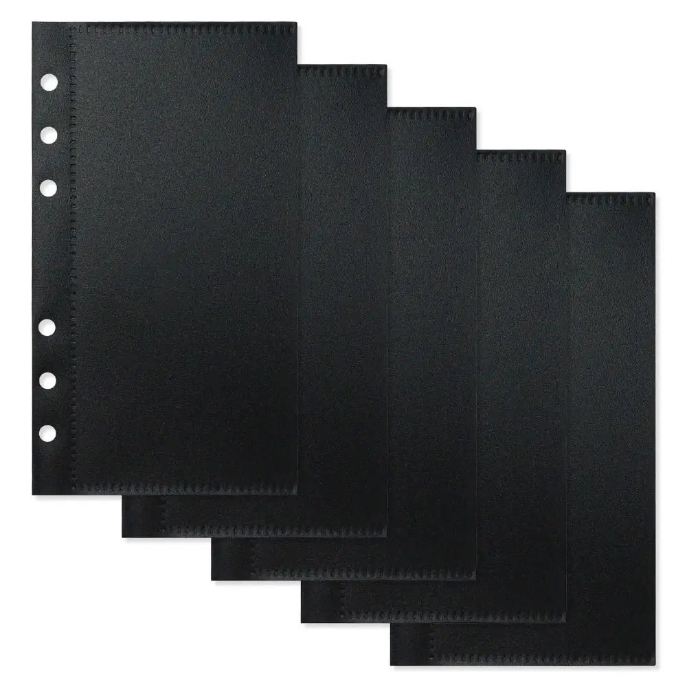 5pcs A6/A7 Binder Folders Inner Page 6 Hole Colorful Idol Photo Card Holder Budget Sheet PP Loose Leaf Inside Paper Peaceful Pleasures Health and Wellness style 2 A6