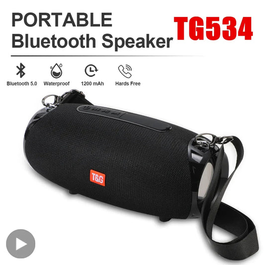 T&G TG534 Portable Bluetooth 5.3 Speaker 10W Bass FM Radio Portable Bluetooth Speaker Oasis Select
