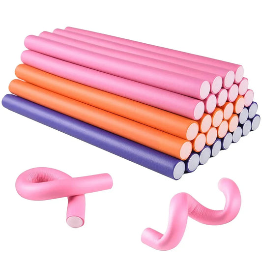 42pcs/Set Flexible Curling Rods Hair Twist Flexi Rods Hair Curlers Set Twist Foam Hairs Rollers DIY No Heat Hair Rods Rollers Peaceful Pleasures Health and Wellness