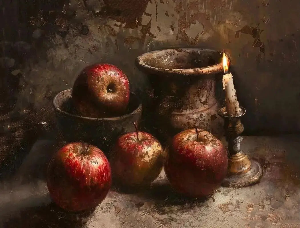 Vintage Kitchen Fruit Vegetable Still Life Canvas Wall Art Print