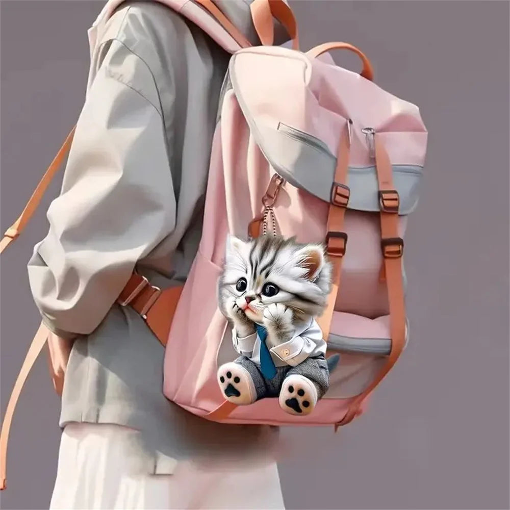 2D Acrylic Dog & Cat Pendant – Car, Xmas Tree & Bag Ornament