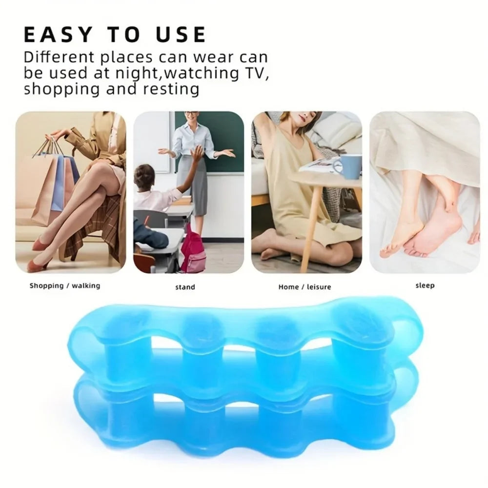 2 soft touch silicone toe spacers, reusable toe spacers for feet Peaceful Pleasures Health and Wellness