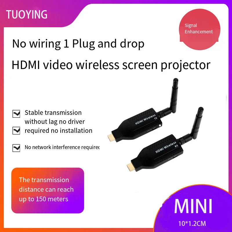 Tuoying 150m Wireless HDMI Transmitter & Receiver Kit