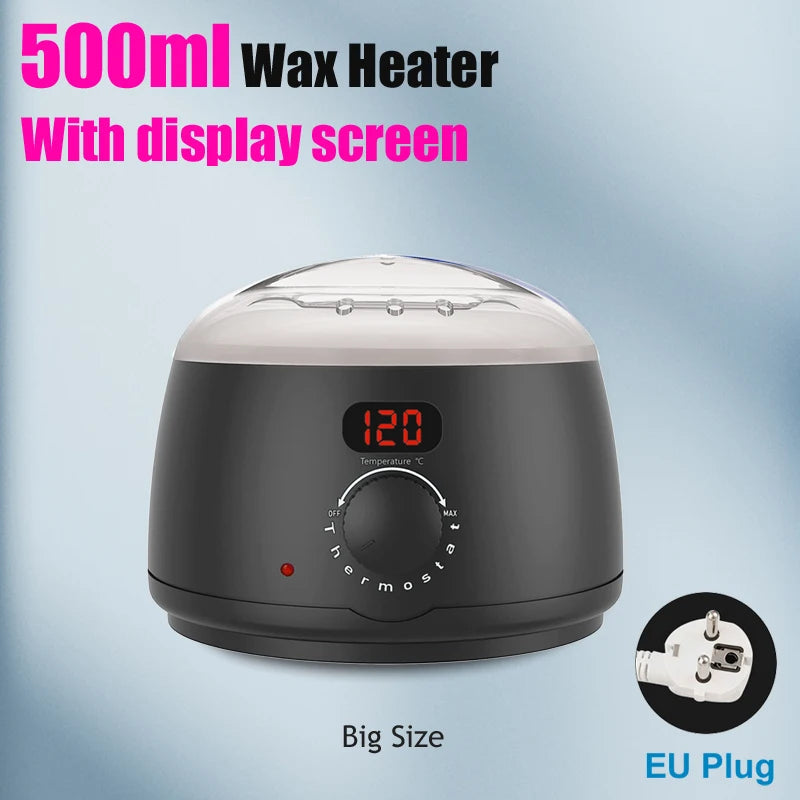Wax Melting Pot Wax Heater for Hair Removal Waxing Warmer Dipping Pot Wax Melting Machine Depilation Paraffin Warmer Peaceful Pleasures Health and Wellness 058-B-EU-500ML