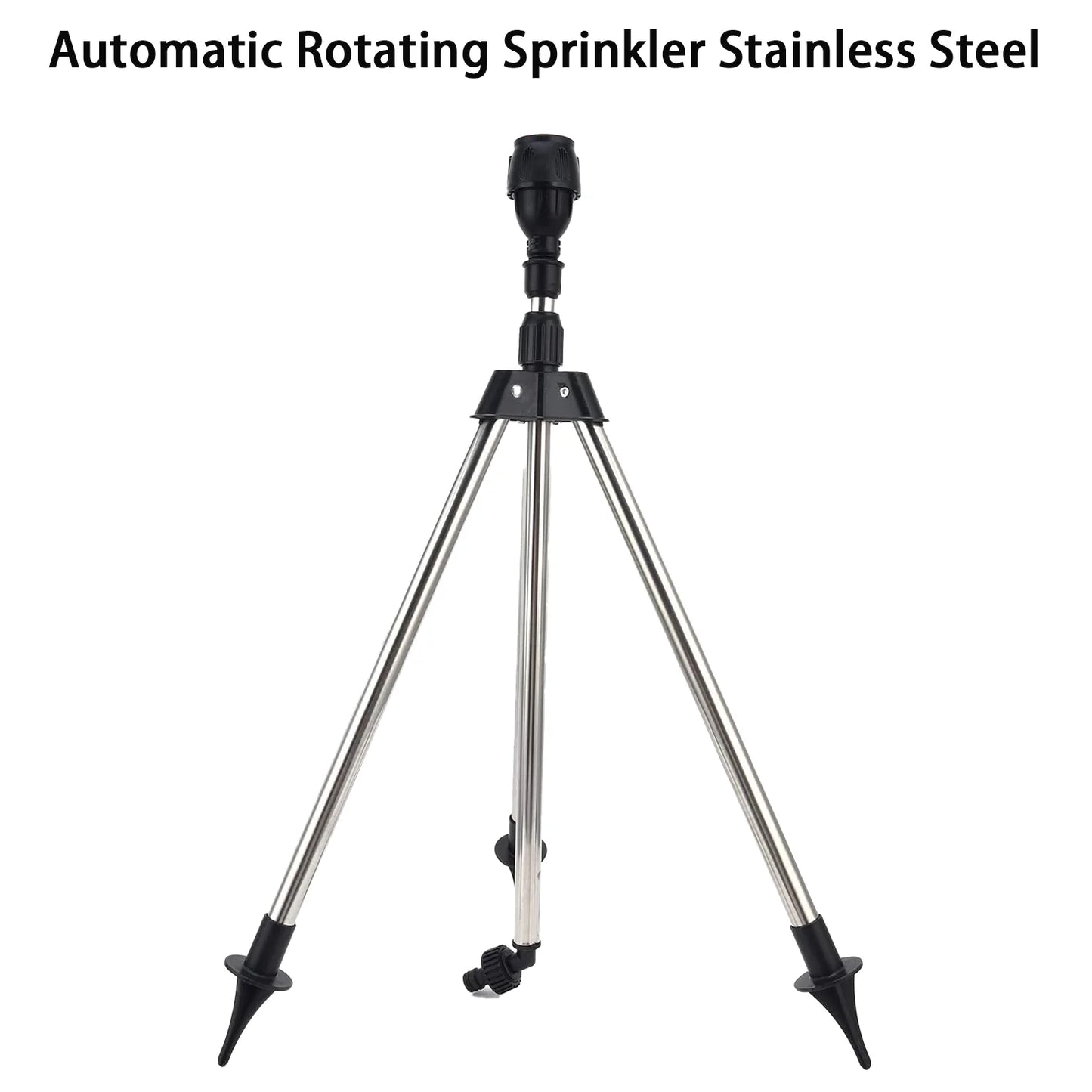 360 Rotary Irrigation Sprinkler Head with Tripod Telescopic Support Automatic Rotating Sprayer Garden Lawn Watering Sprinkler Peaceful Pleasures Health and Wellness