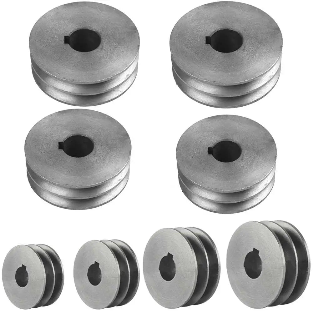 Cast Iron Double Groove A-Type V-Belt Pulley 50mm–100mm