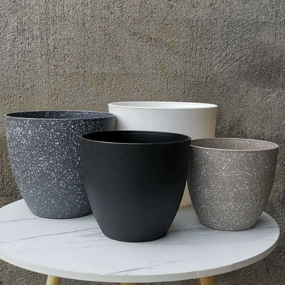 Frosted Stone Bonsai Pot | Large Capacity Indoor Outdoor Planter