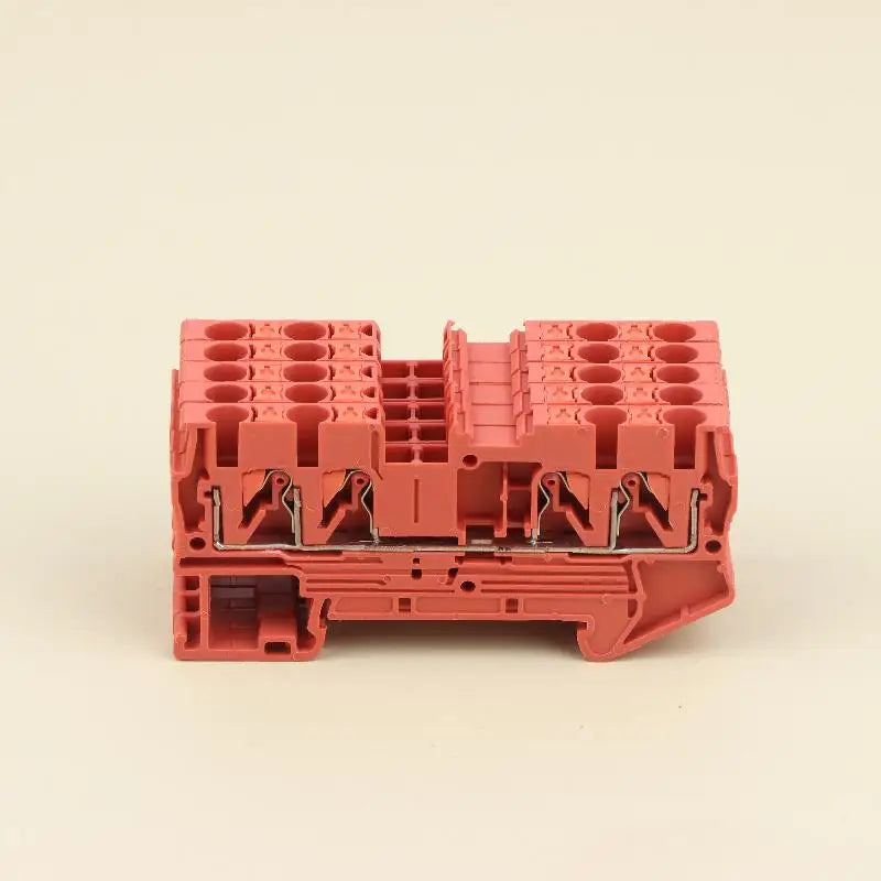 5-Pack PT2.5 QUATTRO Screwless Push-In Spring Terminal Block Terminal Block Connector Peaceful Pleasures Health and Wellness 5Pcs Red