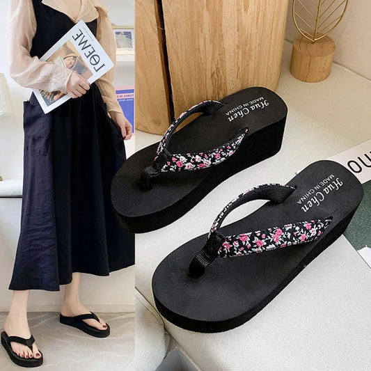 Women's Bohemian Beach Sandals | Ethnic Floral Flip Flops Bohemian Beach Sandals Peaceful Pleasures Health and Wellness