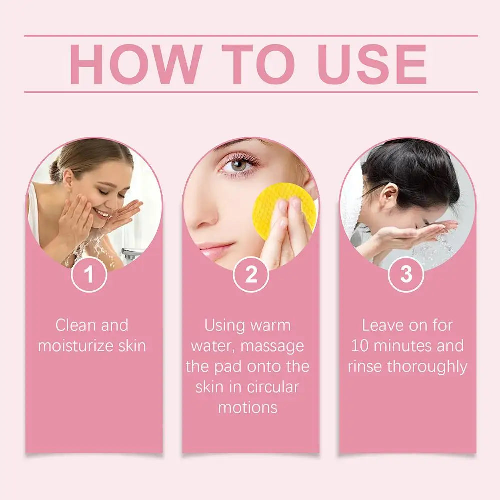 40/50pcs Turmeric Kojic Acid Cleansing Pads Exfoliating Pads Facial Sponges For Cleansing Exfoliating Daily Cleansing Skin Care Peaceful Pleasures Health and Wellness