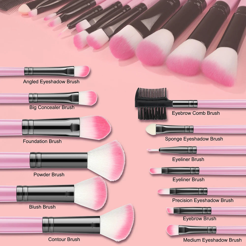 RUNTOIN 13-Piece Makeup Brush Set – Soft Synthetic Brushes