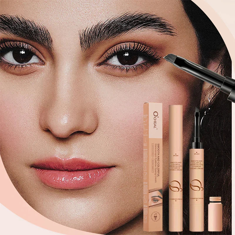 O'CHEAL 2-in-1 Waterproof Eyebrow Cream Stamp Pencil | 3 Colors