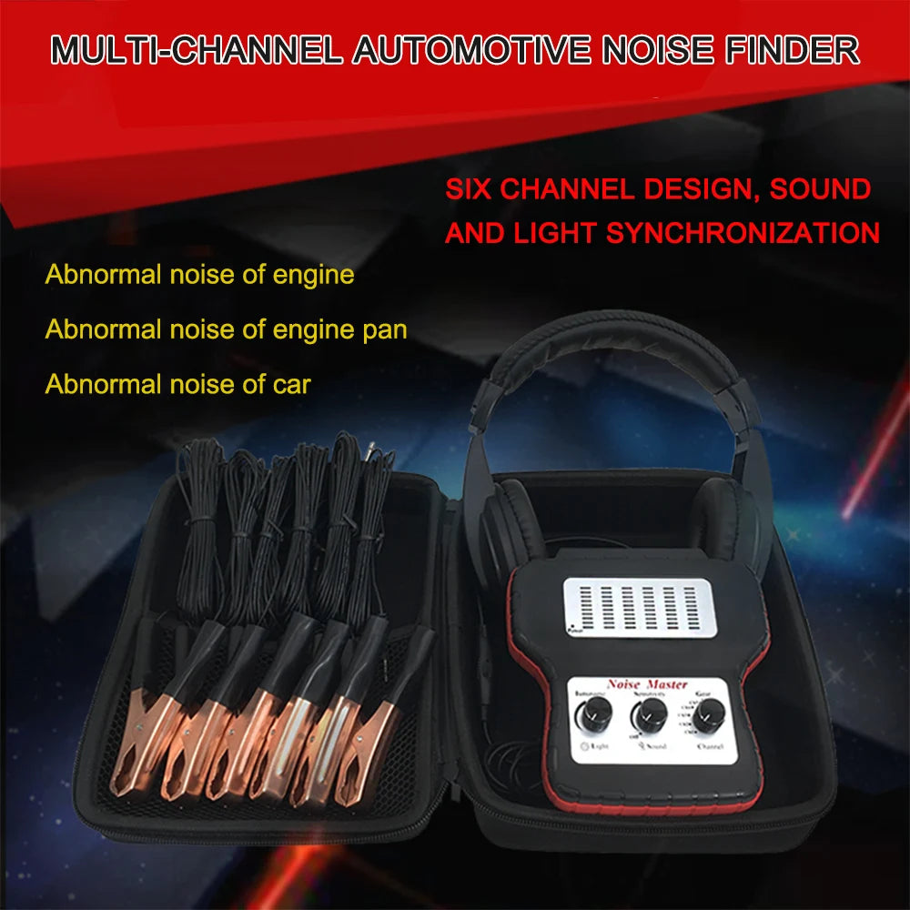 KKMOON 6-Channel Electronic Stethoscope Car Noise Diagnostic Tool