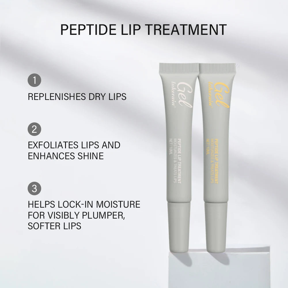 Lakerain Lip Care Gel Moisturizes Peptide Moisturizes And Lightened Remove Dead Skin Lip Lines Anti-chapping Caramel Lip Balm Peaceful Pleasures Health and Wellness