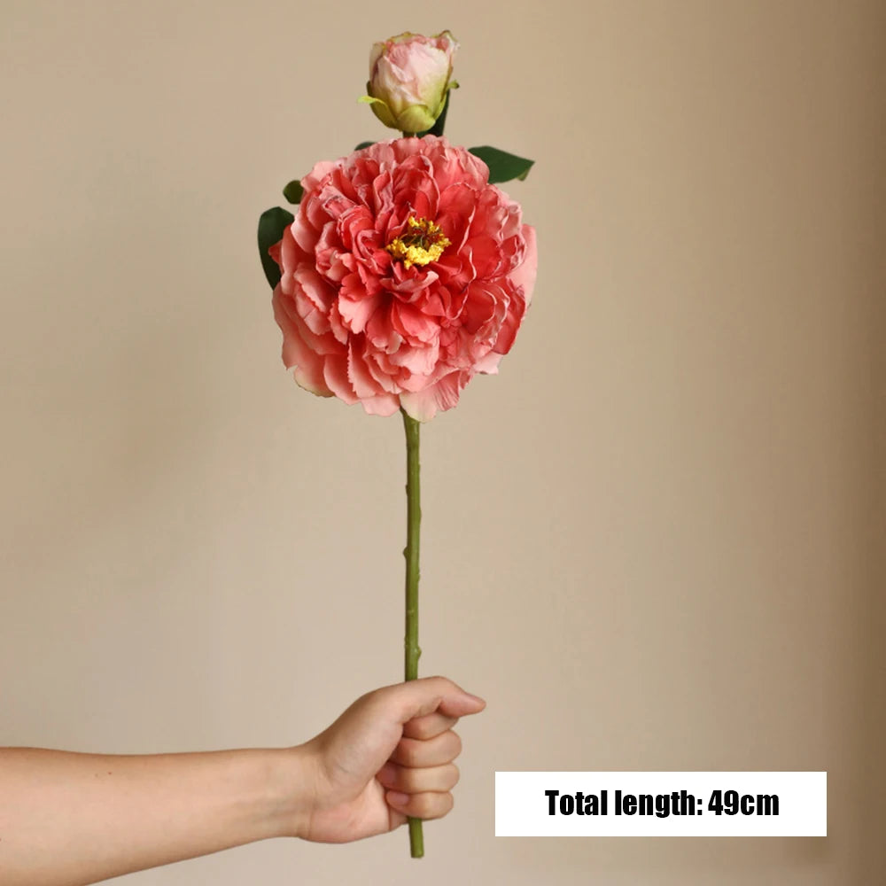 Large Silk Peony Artificial Flowers 16cm – Wedding & Home Decor
