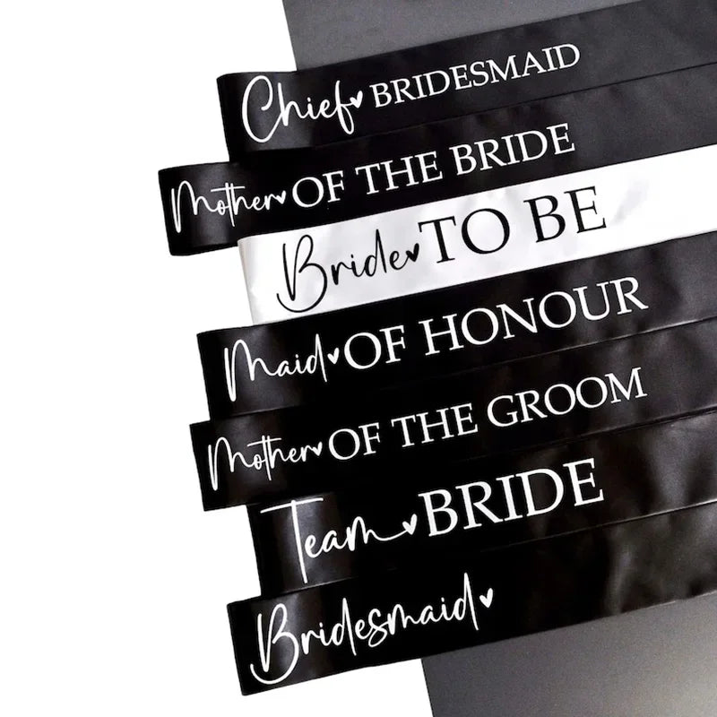 Bridal Party Sash | Bride, Bridesmaid, Maid of Honor & More Bridal Party Sash Peaceful Pleasures Health and Wellness