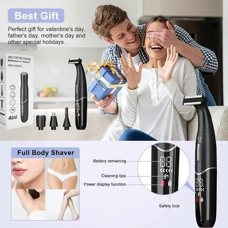 Men's Electric Body & Beard Trimmer | Rechargeable Shaver