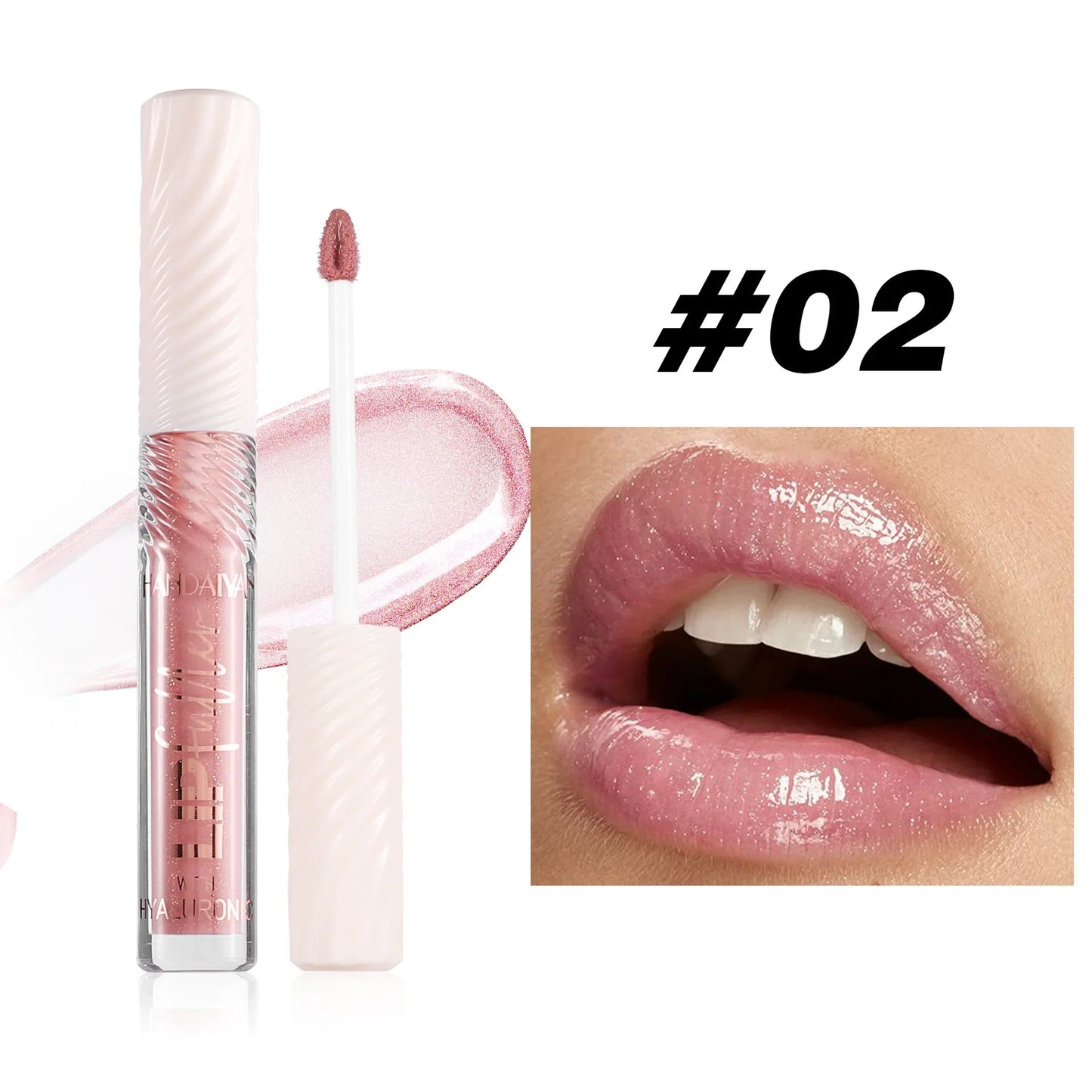 HANDAIYAN 8-Shade Mirror Lip Gloss | Hyaluronic Acid & Pearl