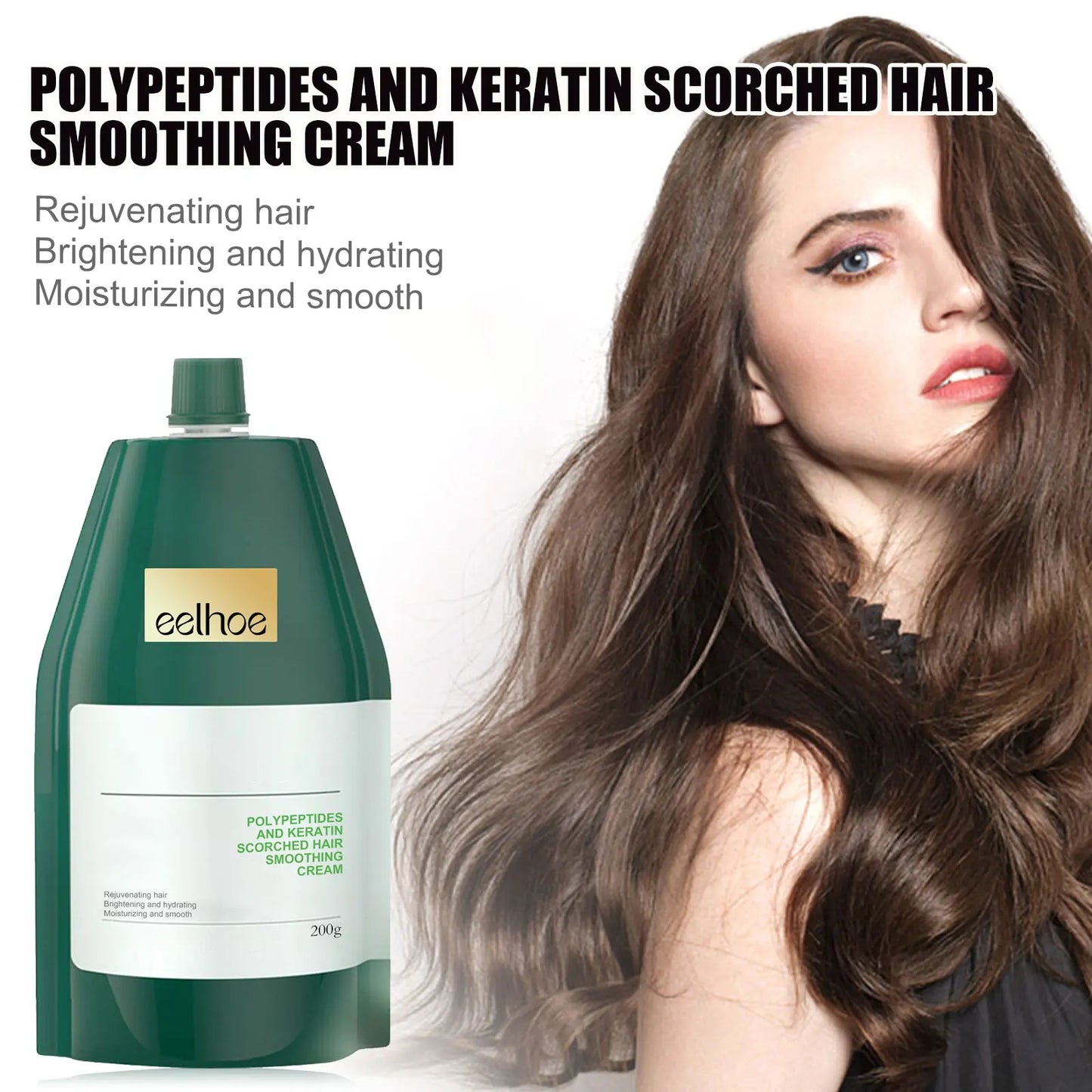 Keratin Hair Cream Quickly Smoothing Hair Reduce Frizz Split Ends Repairing Dry Damaged Scalp Moisturizing Hair Treatment Cream Peaceful Pleasures Health and Wellness