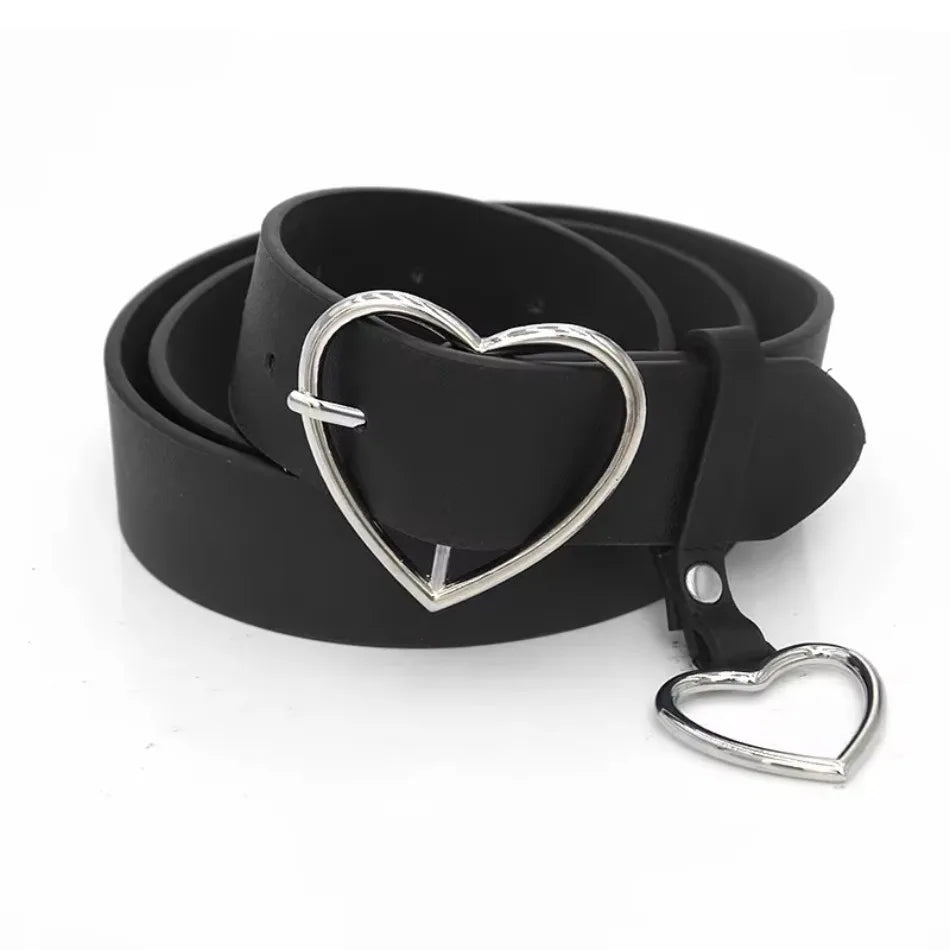 Creative Fashion Women Heart-shaped Buckle Waist Belt Version