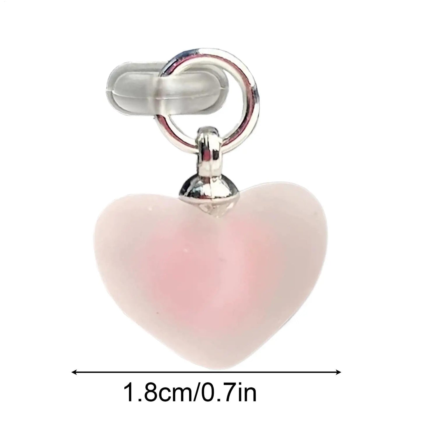Heart Shaped Type-C Dust Plug Pendant | Cute Phone Accessory