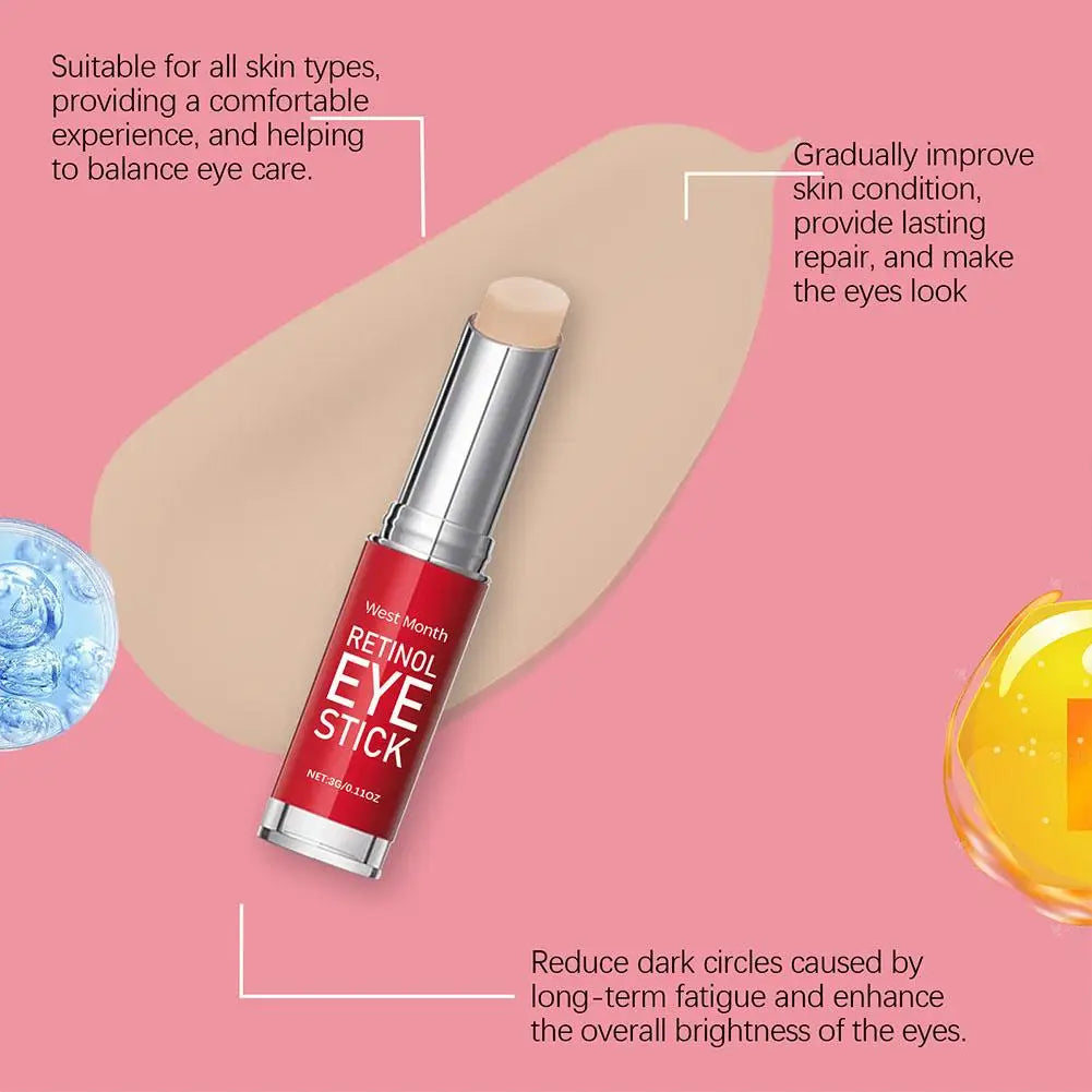 Retinol Eye Stick for Dark Circles, Wrinkles & Puffiness Eye Treatment Stick Peaceful Pleasures Health and Wellness