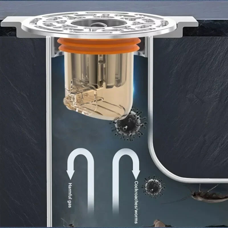 Magnetic Self-Closing Floor Drain Core – Odor & Hair Blocker
