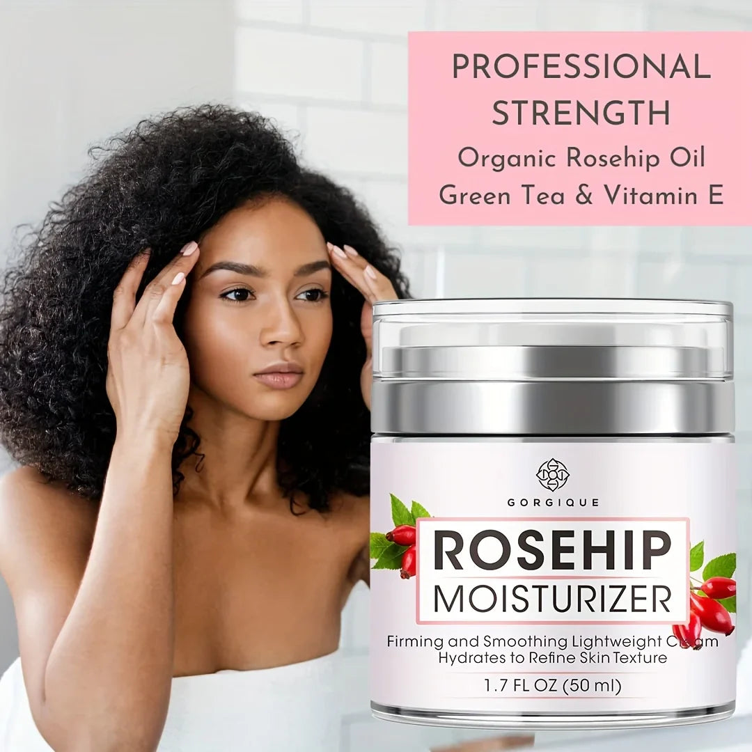 GORGIQUE Rosehip Glow Moisturizer – Face, Neck & Décolleté