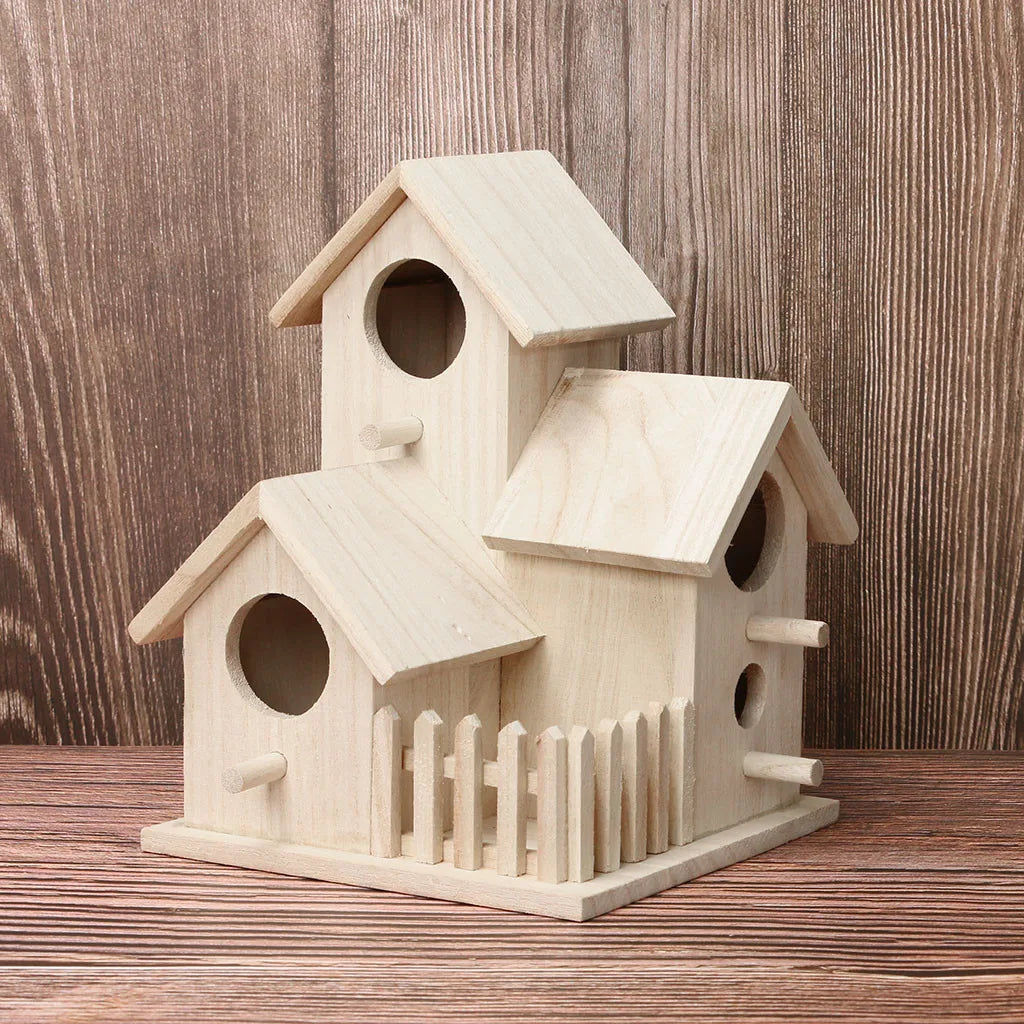 Wooden Hanging Birdhouse | Outdoor Garden Bird Nest Box Hanging Birdhouse Peaceful Pleasures Health and Wellness