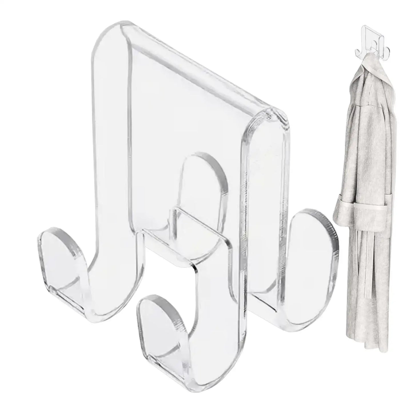 Acrylic Shower Door Towel Hooks – Clear Over Glass Hook