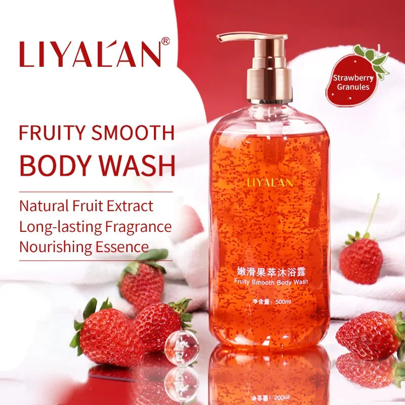 Fruity Smooth Body Wash – Exfoliating Shower Gel Peaceful Pleasures Health and Wellness Strawberry China Mainland