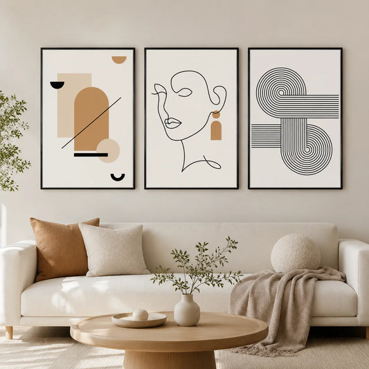 Abstract Boho Wall Art Fashion Woman Geometric Line Canvas Painting Modern Poster Prints For Living Room Bedroom Wall Decor Peaceful Pleasures Health and Wellness