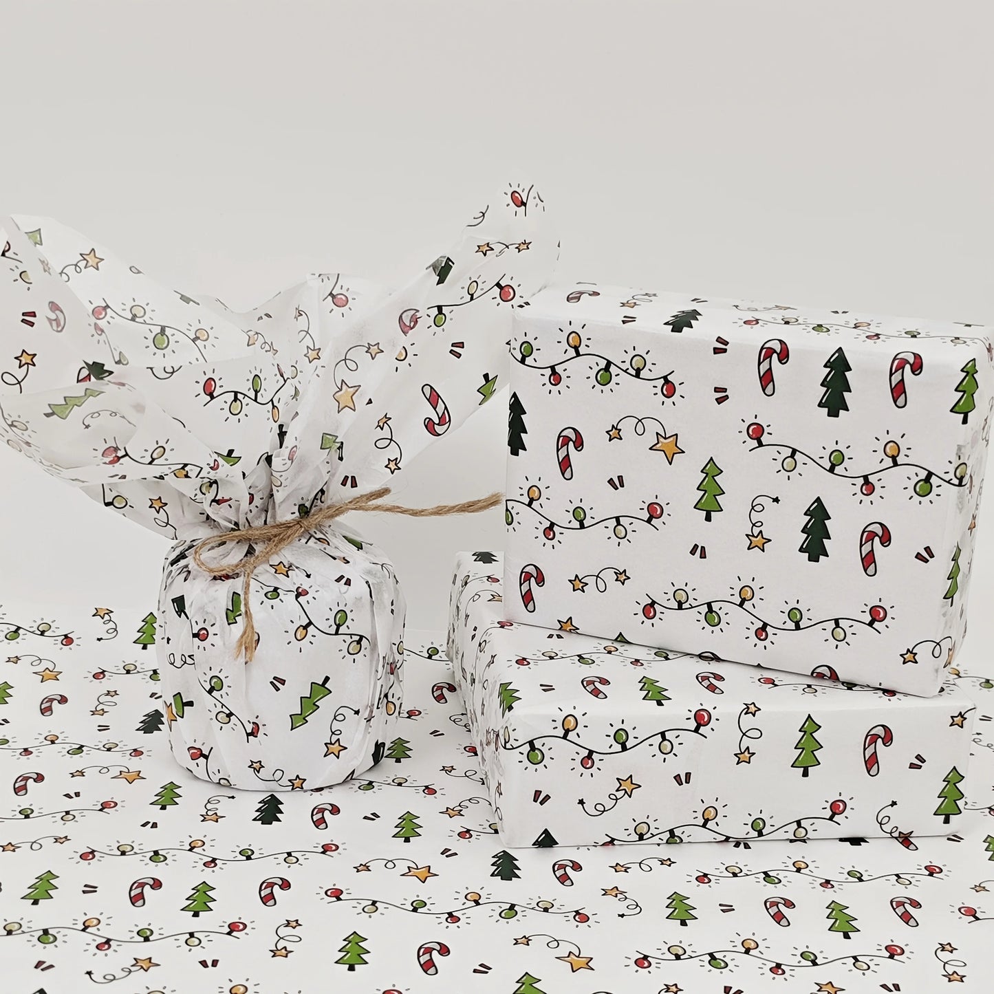 Christmas Lantern Tissue Paper Gift Wrap – 10 or 20 Sheets