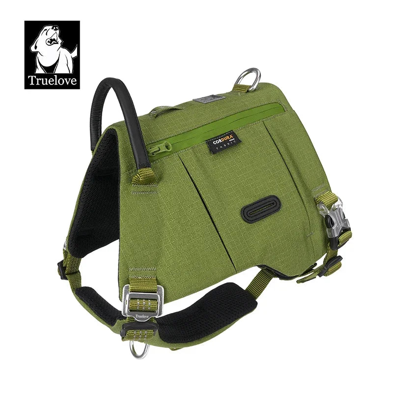 Truelove Tactical Dog Vest Harness with Backpack | TLB2251 Peaceful Pleasures Health and Wellness