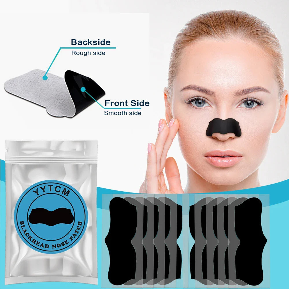 Bamboo Charcoal Nose Pore Strips – Deep Cleansing Blackhead Remover