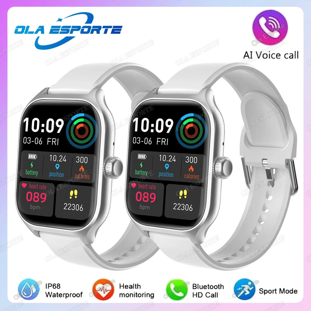 2026 Smart Watch Android IOS Phone 2.01 Inch Color Screen Bluetooth Answer Call Fitness Watches Tracker Smartwatch Women Men‎ Peaceful Pleasures Health and Wellness 2Silver