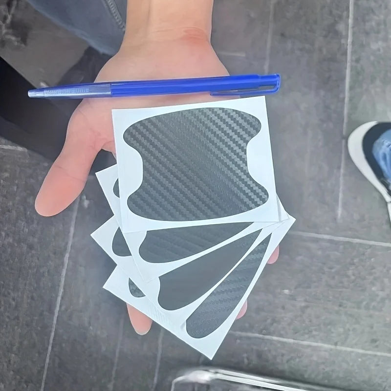 Car Door Handle Scratch Resistant Sticker Carbon Fiber Texture