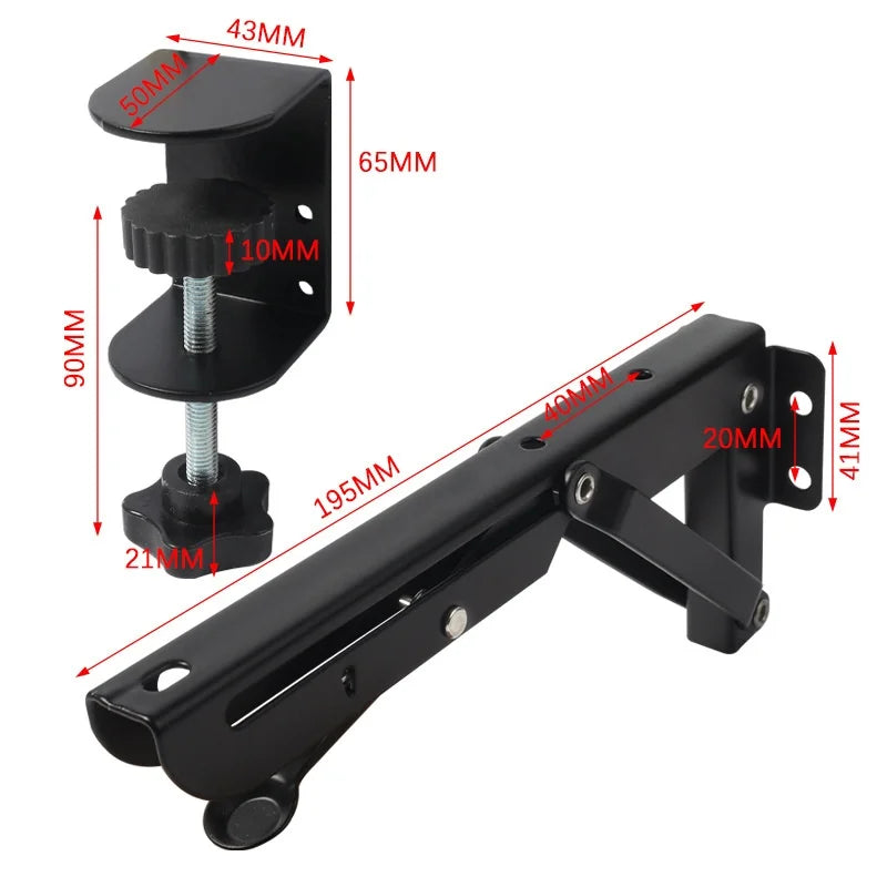 2PCS Triangle Folding Angle Bracket Heavy Support Adjustable Desktop Extension Plate Rack Punch-free Space-saving Table Shelves Peaceful Pleasures Health and Wellness