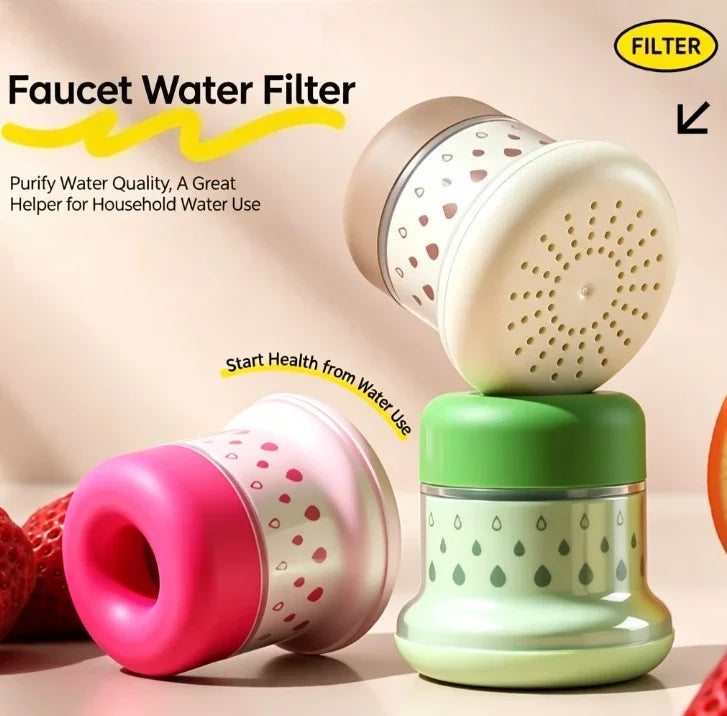 3pc Portable Multi-Layer Faucet Filter, Rotatable Faucet Filter Sprayer, Washable Tap Extender Water Saver for Kitchen Bathroom Peaceful Pleasures Health and Wellness